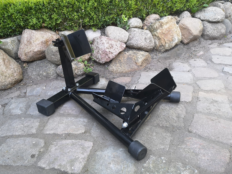 Motorradwippe Vorderradständer Vorderradklemme in schwarz universal