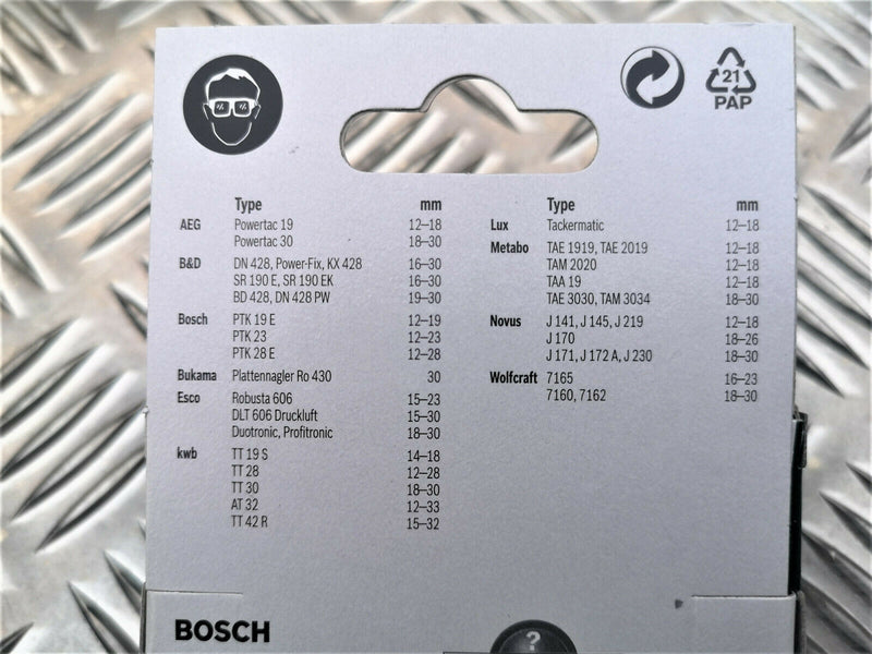 1000 Bosch Flachdrahtklammer Klammer TYP 55 6 x 28 mm 2 609 255 830 2609255830