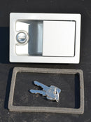 Türschloss Schloss Außenteil Vollpoly ALU Pferdeanhänger BÖCKMANN Humbaur usw