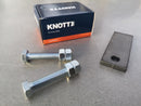 Knott Stoßdämpferhalter gerade 43532 mit 2 Schrauben Anhänger 990001 / 990020