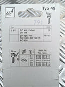 1000 Bosch Tackerstift Nagel Typ 49 2,8 x 1,65 x 19 mm 2609 200 246 2609255816