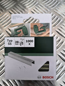 1000 Bosch Flachdrahtklammer Klammer TYP 55 6 x 28 mm 2 609 255 830 2609255830