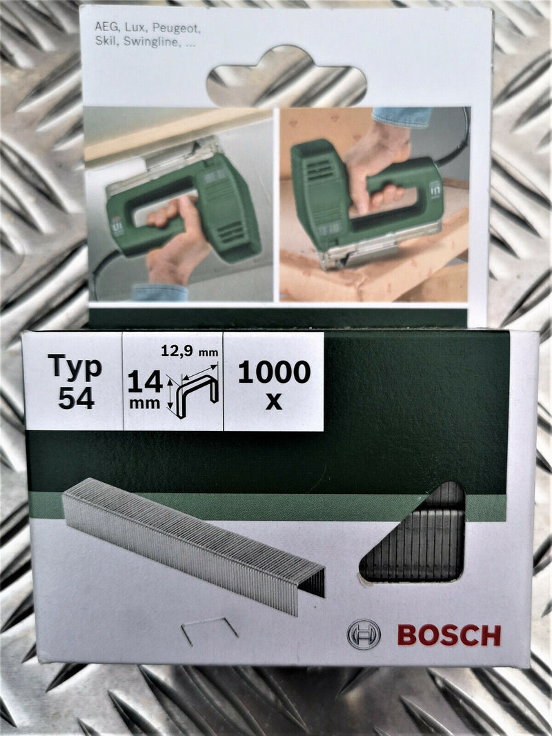 1000 Bosch Flachdrahtklammer geharzt TYP 54 12,9 x 1,25 x 14 mm 2609255843