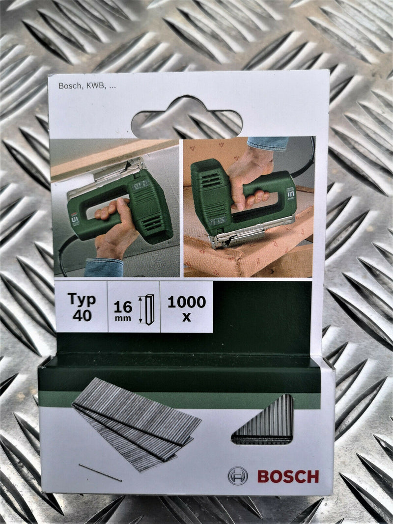 1000 Bosch Stift Tackerstift Nagel TYP 40 16mm 2609 255 804