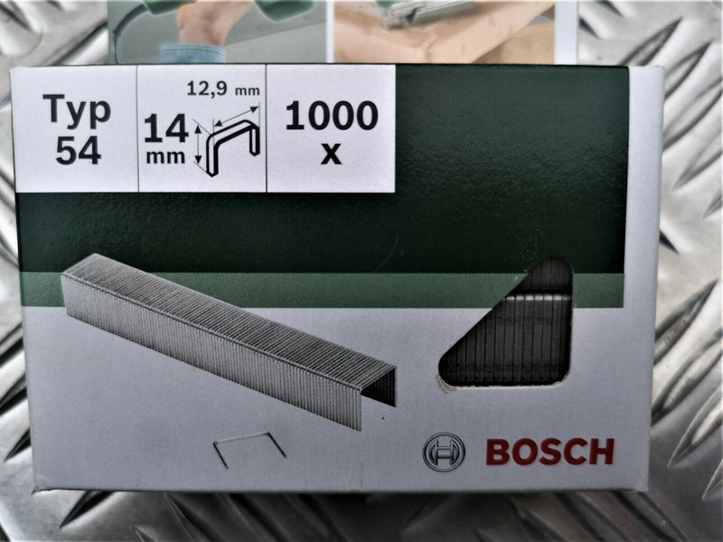 1000 Bosch Flachdrahtklammer geharzt TYP 54 12,9 x 1,25 x 14 mm 2609255843